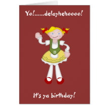 Delinquent Doll Bavarian Greeting Cards