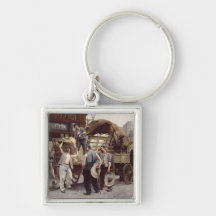 Delivering Flour, 1885 Keychain