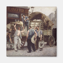 Delivering Flour, 1885 Refrigerator Magnet