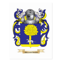 Della Strada Coat of Arms Post Card