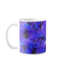 Delphinium Anniversary "own special photo" mug