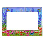 Delphinium Poppy Garden Magnetic Frame