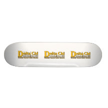 Delta Chi Name and Logo Gold Skateboards
