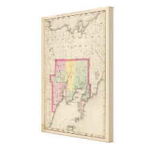 Delta County Michigan Stretched Canvas Print
