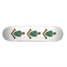 Delta Delta Delta Crest Colour Skate Board