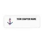 Delta Gamma Anchor Custom Return Address Label