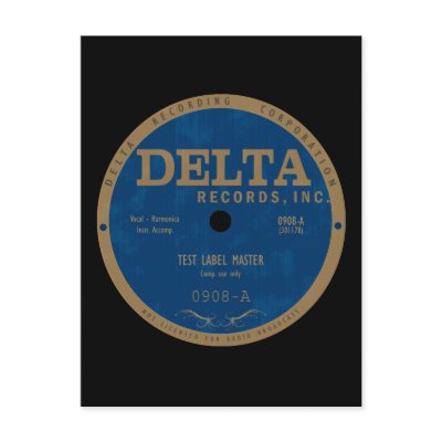 Delta Records label Postcards by tshirtypoo