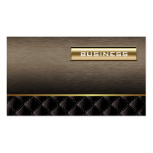 Deluxe Gold & Dark Wood Business Card