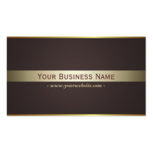 Deluxe Gold Stripe Coffee Brown Business Card