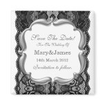 Deluxe Save The Date Wedding Vintage Lace White magnets