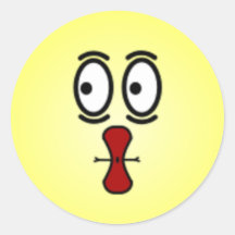 Deluxe Silly Smiley faces Round Sticker
