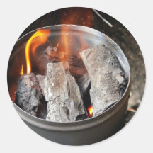 Démarreur de cheminée de charbon de bois autocollants