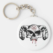 Demi de crâne de diable porte-clefs