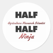 Demi de scientifique demi de Ninja de recherches d Adhésif Rond
