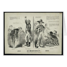 Democracy 1832 greeting cards