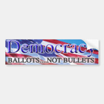 Democracy 2013 bumper stickers