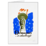 Democracy A Challenge 1940 WPA Greeting Cards