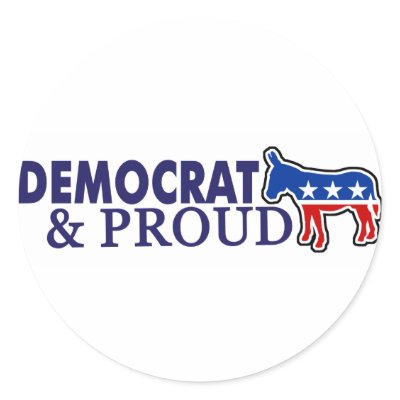 Democrat and Proud Sticker by Prodem