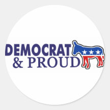 Democrat and Proud Sticker