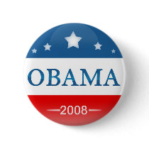 Democrat Barack Obama 2008 Pinback Buttons