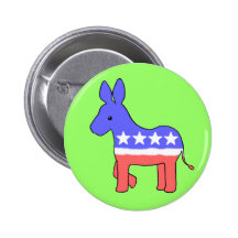 Democrat Donkey Button