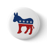 Democrat Donkey Logo Buttons