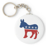Democrat Donkey Logo Keychains