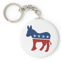 Democrat Donkey Logo Keychains