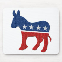 Democrat Donkey Logo Mousepads