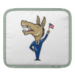 Democrat Donkey Mascot American Flag ipad sleeves