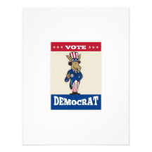Democrat Donkey Mascot Thumbs Up Flag Custom Invitation