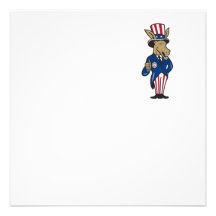 Democrat Donkey Mascot Thumbs Up Flag Personalized Invites