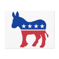 Democrat Donkey Post Card