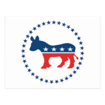 Democrat donkey postcards