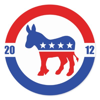 Democrat Donkey Round Sticker by democrat_store