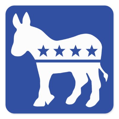 Democrat Donkey Square Sticker by democrat_store