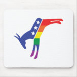 Democrat Gay Pride Donkey Mouse Mat