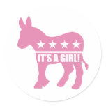 democrat it's a girl stickers