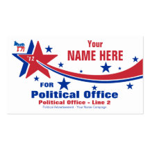 Democrat Political Election Campaign Business Cards
