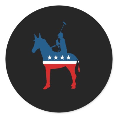 Democrat Polo Round Sticker by Politicaltshirts