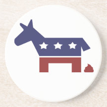 Democrat Poop Beverage Coasters