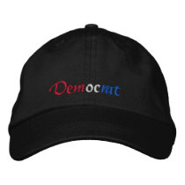 Democrat Red White and Blue Embroidered Cap