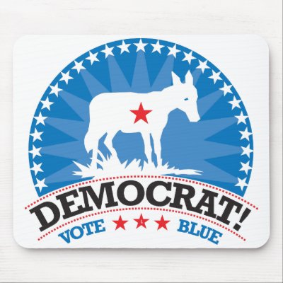 Democrat Vote Blue Mouse Pad by visualnewbie