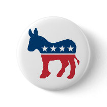 Democratic Donkey Pinback Buttons