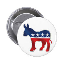 Democratic Donkey Button