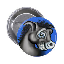 Democratic Donkey Button