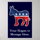Democratic Donkey Custom Poster