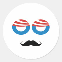 Democratic Man - Moustache You A Question Stickers