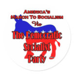 Democratic March To Socialism Round Sticker