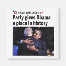 Democratic Party Gives Obama Place in History Refrigerator Magnet